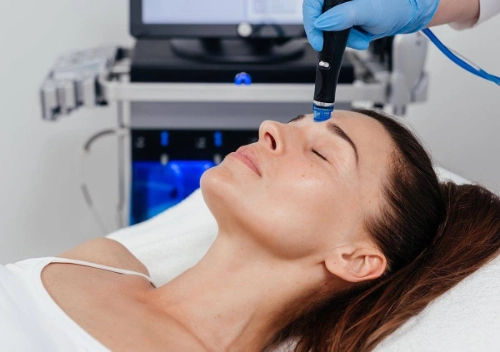 Hydrafacial treatment in progress at Ovation Med Spa