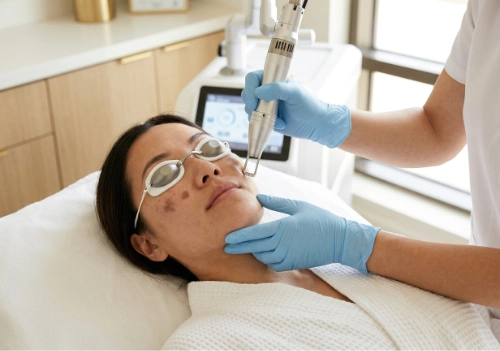 Pico Majesty treatment in progress at Ovation Med Spa